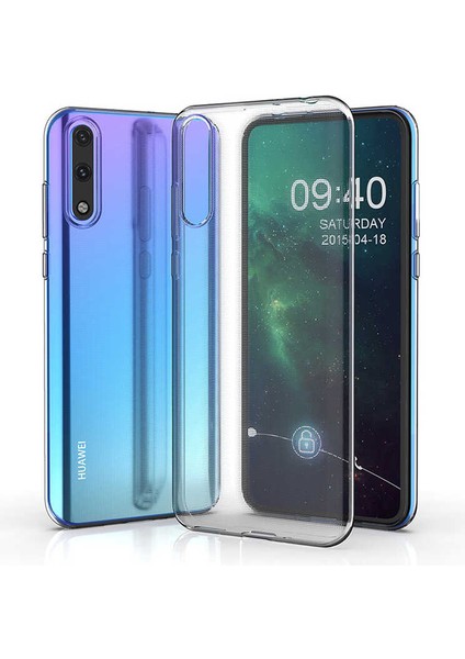 Huawei P Smart S (Y8P) - Kılıf Şeffaf Soft Slim Fitt Süper Silikon Kapak - Şeffaf