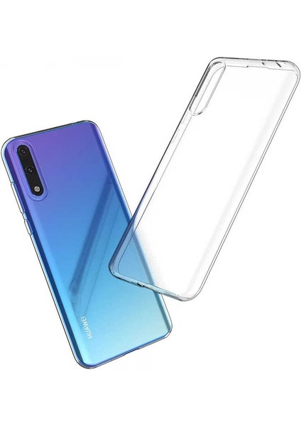 Huawei P Smart S (Y8P) - Kılıf Şeffaf Soft Slim Fitt Süper Silikon Kapak - Şeffaf