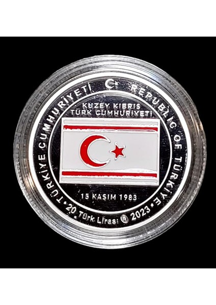 K.k.t.c. Kuzey Kıbrıs Türk Cum. 40 Senesi Mineli Hatira Parasi Sertifikali