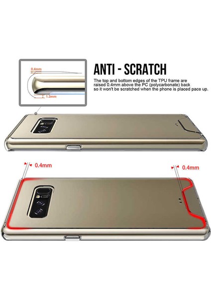 Samsung Galaxy Note 8 - Kılıf Şeffaf Sert Koruyucu Gard Silikon - Şeffaf
