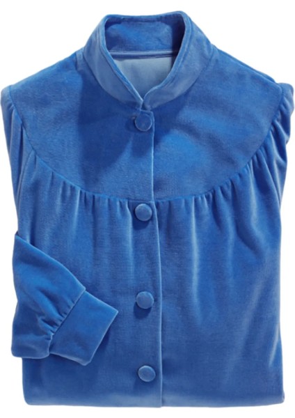 Niki Kadife Mavi Sabahlık(Büyük Beden Seçeneğiyle) modelleri