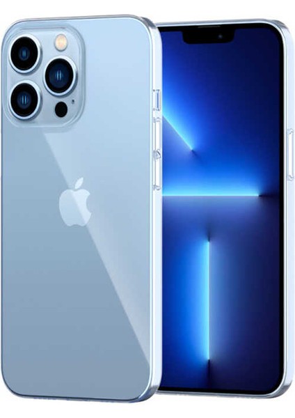 Apple iPhone 13 Pro - Kılıf Kamera Korumalı Sert Blok Kapak - Şeffaf