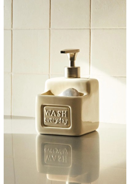 Ashton Beige Porselen Sıvı Sabunluk 500 ml