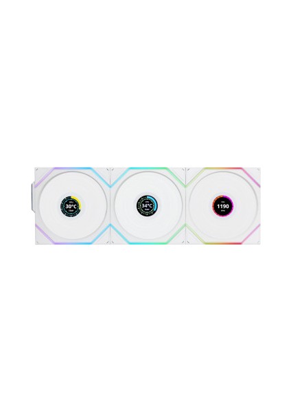 Unı Fan Reverse Tl Wıreless LCD 3X120MM Beyaz Kasa Fanı (G99.12RTLLCD1W3W.00)
