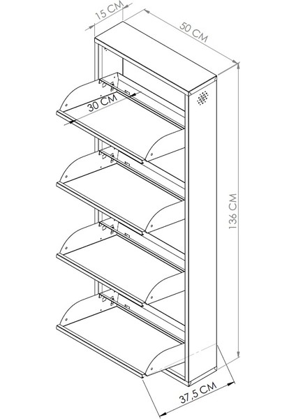 Metal Ayakkabılık 4’lü ayk fırsatları