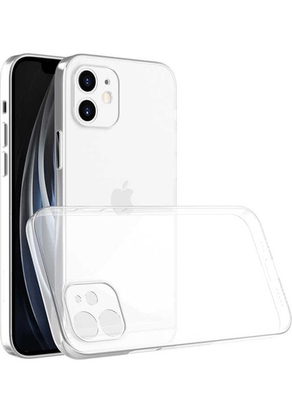 Apple iPhone 12 - Kılıf Kamera Korumalı Sert Blok Kapak - Şeffaf