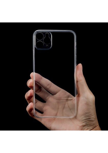 Apple iPhone 12 - Kılıf Kamera Korumalı Sert Blok Kapak - Şeffaf