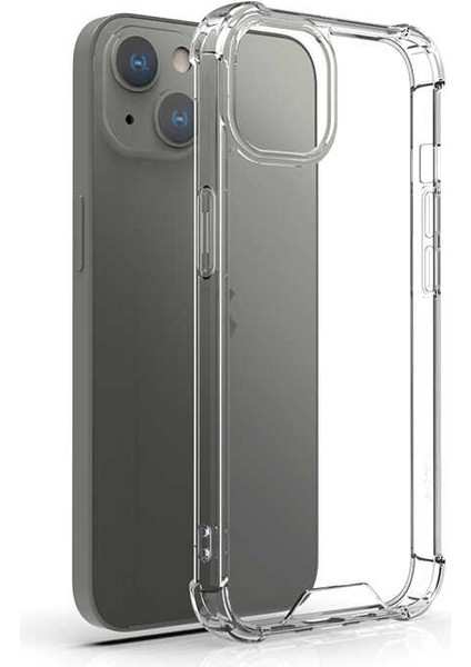 Apple iPhone 13 Mini - Kılıf Kamera Korumalı Nitro Anti Shock Silikon - Şeffaf