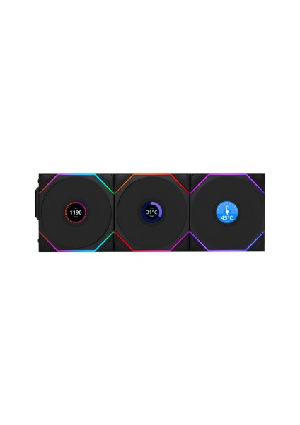 Unı Fan Tl Wıreless LCD 3X120MM Siyah Kasa Fanı (G99.12TLLCD1W3B.00)