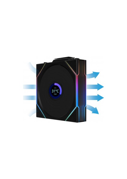 Unı Fan Tl Wıreless LCD 3X120MM Siyah Kasa Fanı (G99.12TLLCD1W3B.00)