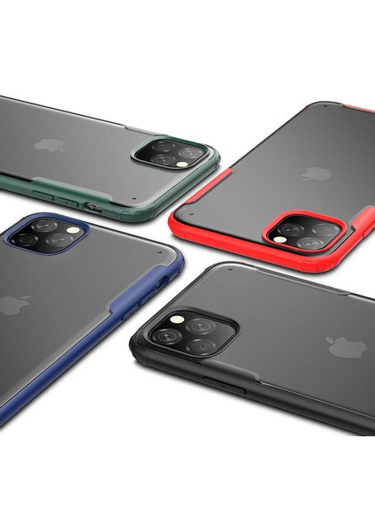 Apple iPhone 11 Pro - Kılıf Koruyucu Sert Volks Kapak - Kırmızı