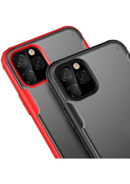 Apple iPhone 11 Pro - Kılıf Koruyucu Sert Volks Kapak - Kırmızı