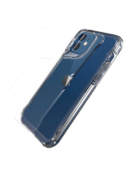 Apple iPhone 12 - Kılıf Şeffaf Sert Koruyucu T-Max Kapak - Şeffaf