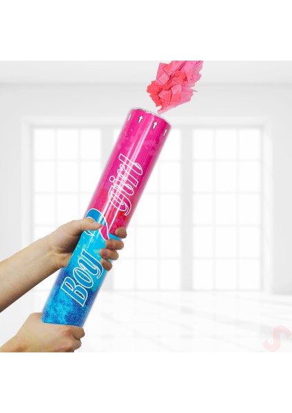 Cinsiyet Belirleme Parti Konfetisi, 40 cm - Pembe