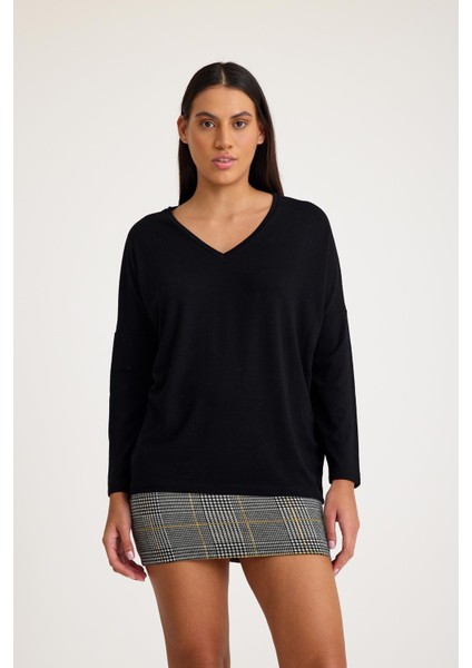 V Yaka Yarasa Kol Basic Triko Kazak