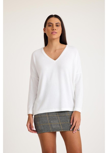 V Yaka Yarasa Kol Basic Triko Kazak