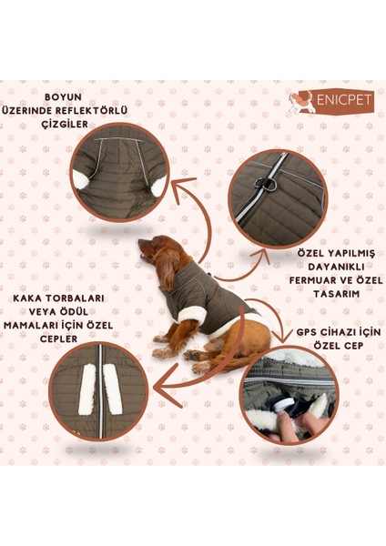 Premium Köpek Montu Su Geçirmez Ekstra Özellikli