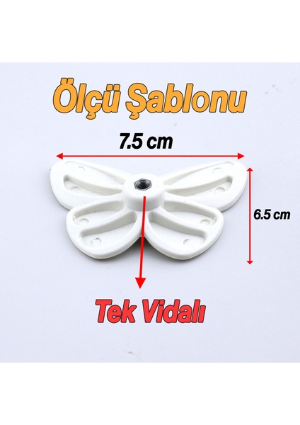 Plastik Kelebek Kulp Beyaz Mobilya Çoçuk Odası Kız Erkek Dolap Kapak Kulpu Çekmece Kulbu 1 Adet modelleri