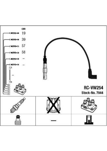 7044 Buji Kablosu Rc VOLKSWAGEN253 06A905409F
