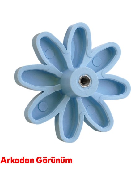 Mobilya Plastik Papatya Gülücüklü Mavi Renk Çoçuk Odası Dolabı Kapak Kulpu Çekmece Kulbu 1 Adet indirimleri