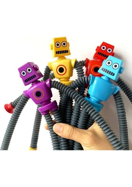 Işıksız Vantuz Yapışkan Teleskobik Robot Eğitici Figür Oyuncak 4 Renkten Biri Gönderilir. modelleri