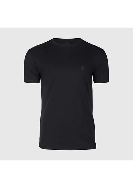 Erkek Siyah Baskılı Regular Fit Kalıp Likralı Kumaş T-Shirt fırsatları