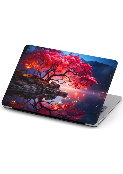 Macbook Air (M2-M3) Kılıf 13.6 Inç A2681-A3113 2022/2024 Kapak Tam Koruma Macpac-06 Japon Kiraz Ağacı