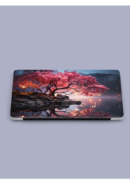 Macbook Air (M2-M3) Kılıf 13.6 Inç A2681-A3113 2022/2024 Kapak Tam Koruma Macpac-06 Japon Kiraz Ağacı