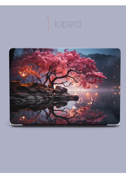 Macbook Air (M2-M3) Kılıf 13.6 Inç A2681-A3113 2022/2024 Kapak Tam Koruma Macpac-06 Japon Kiraz Ağacı