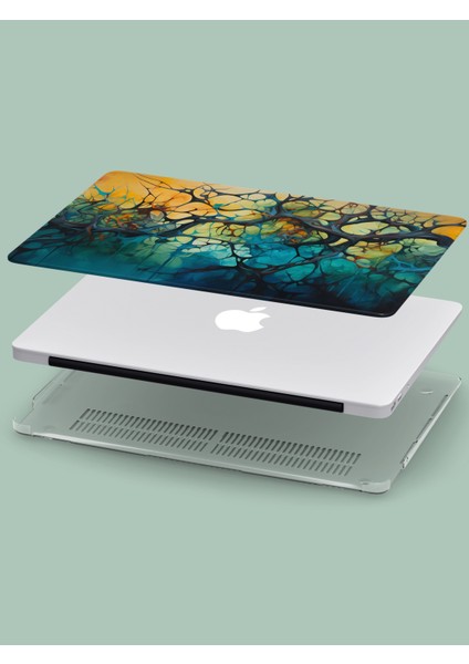 Macbook Pro (M1-M2) Kılıf 13 Inç A2338-A2289-A2159 2020/2022 Kapak Tam Koruma Macpac-01 Zehirli Sarmaşık
