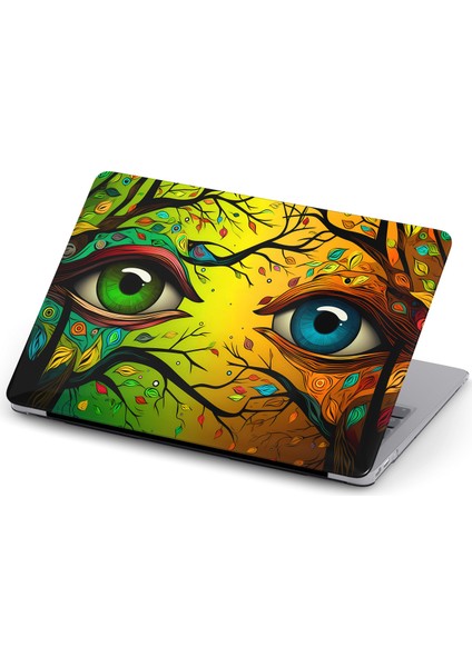 Macbook Air (M2-M3) Kılıf 15 Inç A3114-A2941 2023/2024 Sert Kapak Koruma Macpac-28 Dallar Gözler