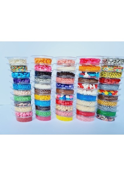 Mini Pasta Süsü Seti 30 'lu Paket Karışık + Rende Çikolata Pasta Süsü