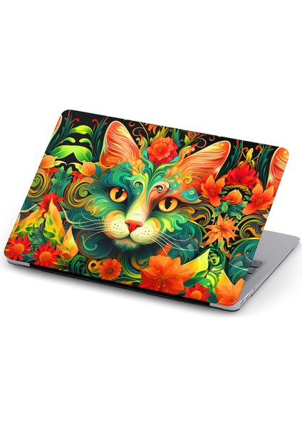 Macbook Pro (M1-M2) Kılıf 14.2 Inç A2442-A2779-A2992 A2918 2020/2022 Kapak Tam Koruma Macpac-08 Kedi Bohem