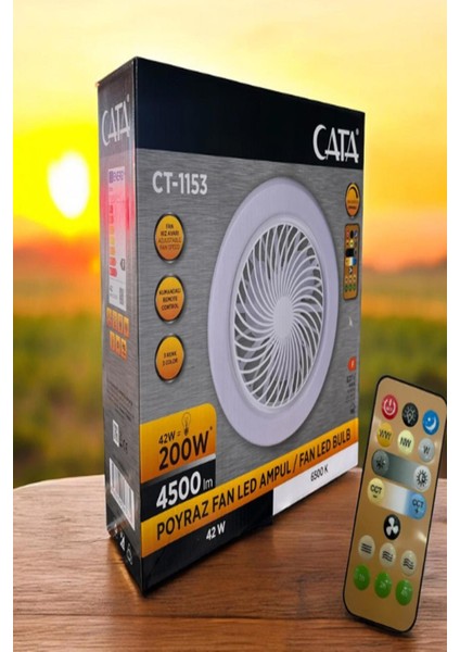 42W Poyraz Fan LED Ampul Beyaz CT-1153 fiyatları
