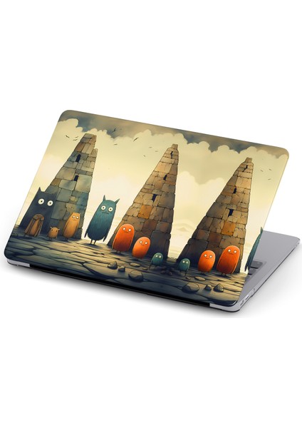 Macbook Pro (M1-M2) Kılıf 14.2 Inç A2442-A2779-A2992 A2918 2020/2022 Kapak Tam Koruma Macpac-14 Sevimli Canavarlar