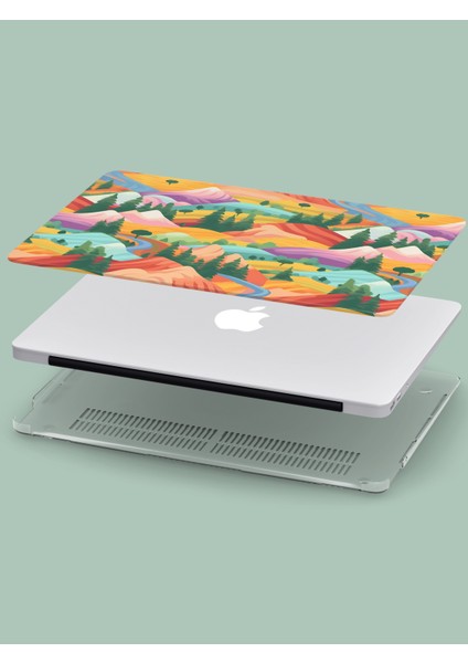 Macbook Pro (M1-M2) Kılıf 14.2 Inç A2442-A2779-A2992 A2918 2020/2022 Kapak Tam Koruma Macpac-05 Yapay Zeka Manzara