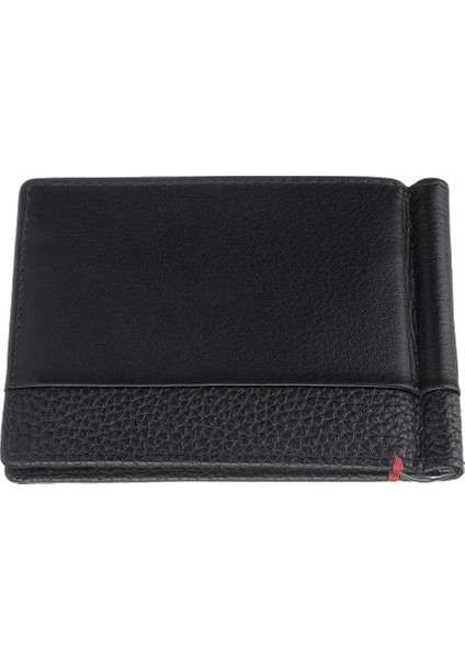 Rfıd Bloklamalı Nappa Deri Money Clip Cüzdan - Siyah modelleri