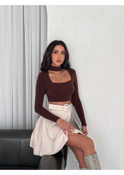 Kloş Süet Etek Kemerli / Suede Skırt indirimleri
