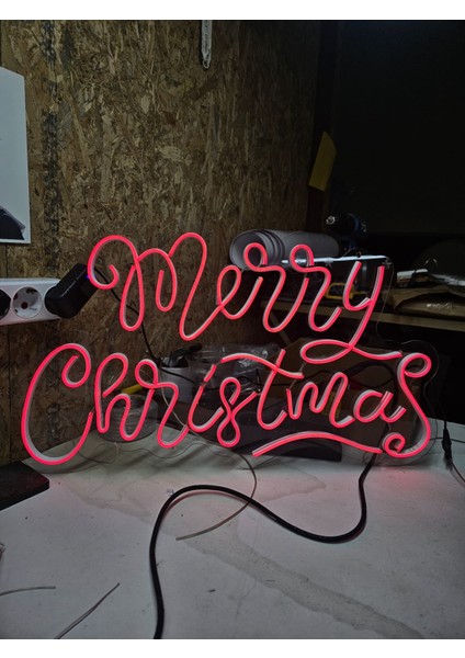 Cizgineon Merry Christmas Neon Led Işıklı Duvar Dekarasyon