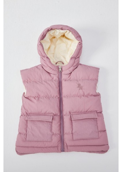 Kapüşonlu Kız Bebek Çocuk Yelek 51305