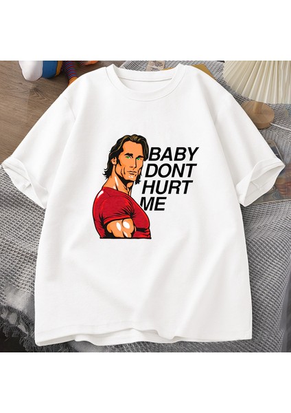 Bebek Bana Zarar Vermeyin Meme Grafik T Shirt Adam Giysileri Pamuk Baskı Kısa Kollu Erkek Pam