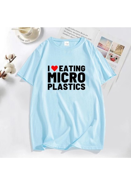 Ben Microplastic T-Shirt Erkekler Komik Mmicroplastic Mizah Mektup Baskı Tee Tops Yaz Pamuklu