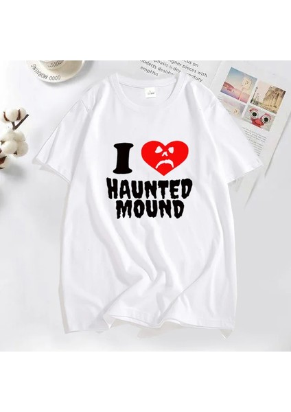 Sematary Ben Aşk Perili Höyük T-Shirt Popüler Trend Kalp Şekli Baskı T Shirt Erkekler Için Ko