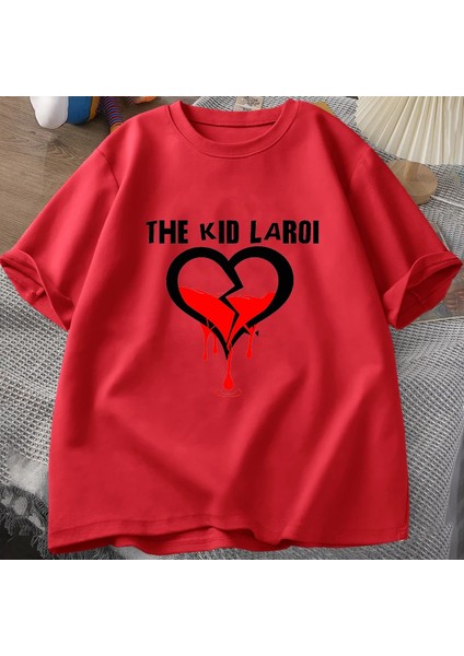 Çocuk Laroi T Shirt Pamuk Kısa Kollu O Boyun Tshirt Erkekler Streetwear Boy T-Shirt Erkek Kıs