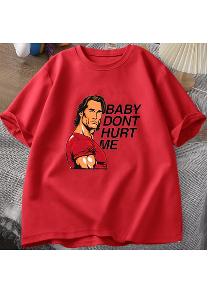 Bebek Bana Zarar Vermeyin Meme Grafik T Shirt Adam Giysileri Pamuk Baskı Kısa Kollu Erkek Pam