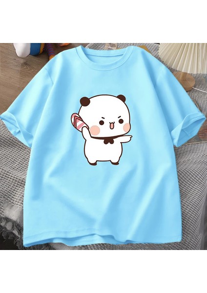 Sevimli Bubu Atma Flip-Flop T Shirt Erkek Kadın Komik Karikatür Dudu T-Shirt Pamuk Yaz Baskı