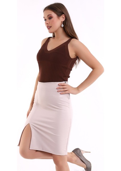 Deri Etek Yırtmaçlı modelleri