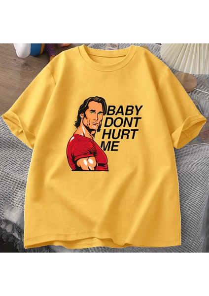 Bebek Bana Zarar Vermeyin Meme Grafik T Shirt Adam Giysileri Pamuk Baskı Kısa Kollu Erkek Pam