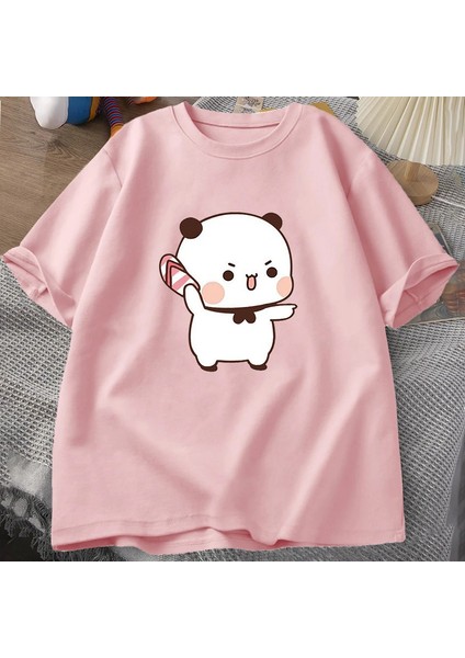 Sevimli Bubu Atma Flip-Flop T Shirt Erkek Kadın Komik Karikatür Dudu T-Shirt Pamuk Yaz Baskı