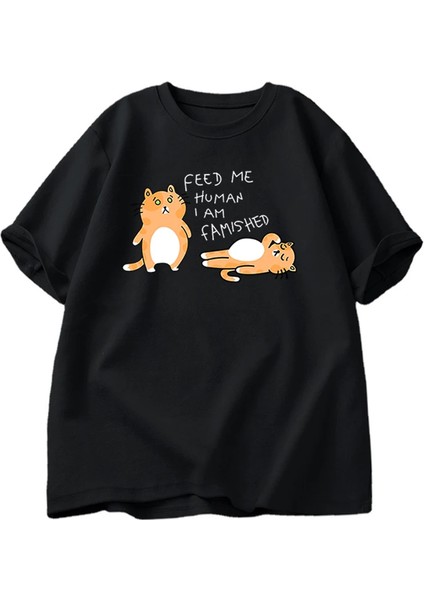 T-Shirts Men Women Fuuny Cat Lovely Print T Shirt Summer Cotton Men's T-Shirts Casual Harajuk